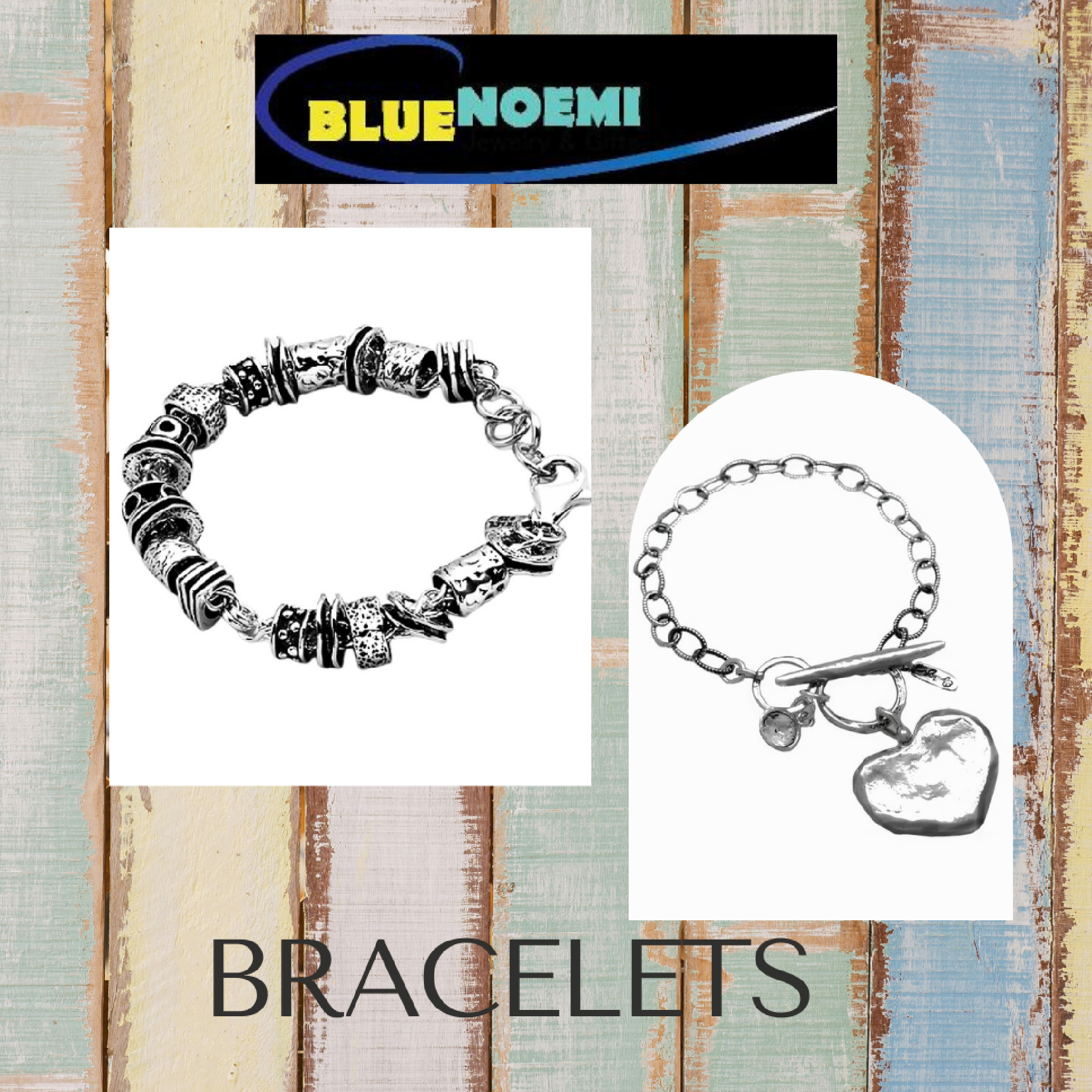 Silver Bracelets , Israeli Bracelets , Boho Jewelry, Hippie Bracelet, Charms BraceletsBluenoemi JewelryBracelets Blue Topaz / Silver