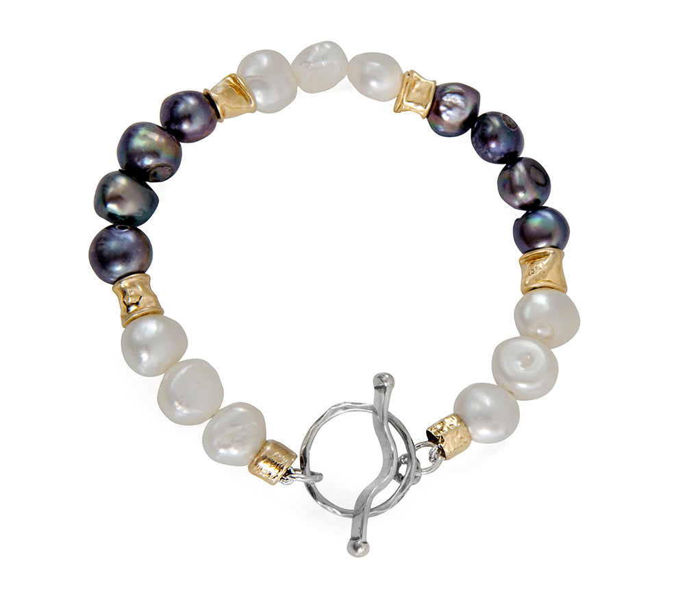 Pearls Silver and goldfilled bracelet Israeli Jewelry - Bluenoemi Jewelry Bracelets Bluenoemi Bluenoemi israeli sterling silver jewellery jewelry handmade jewel