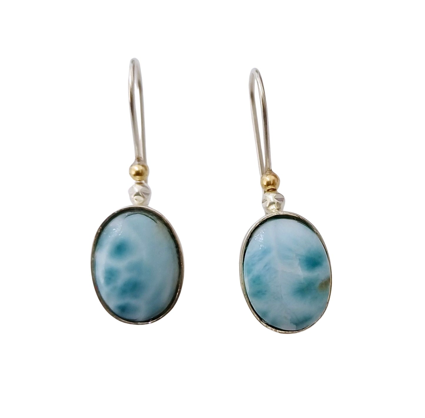 Designer Jewelry from Israel | Sterling Silver Earrings with Larimar | Bluenoemi (Copy)