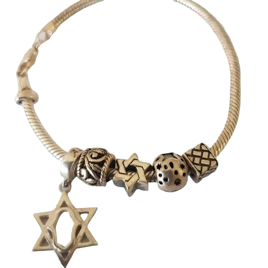 Star of David bracelet for woman, Star of David Jewish jewelry - Bluenoemi