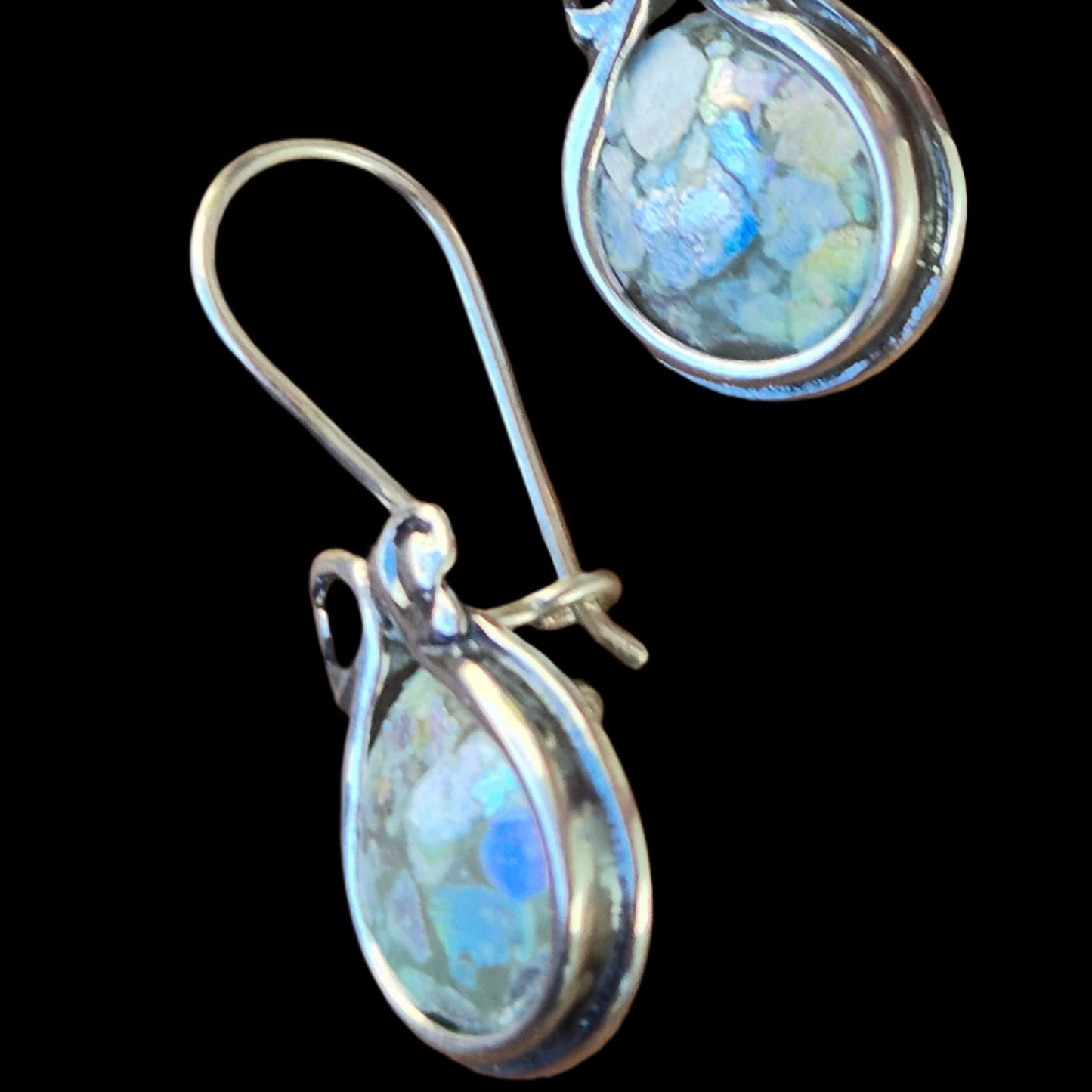 Bluenoemi earrings Roman glass jewelry earrings for woman