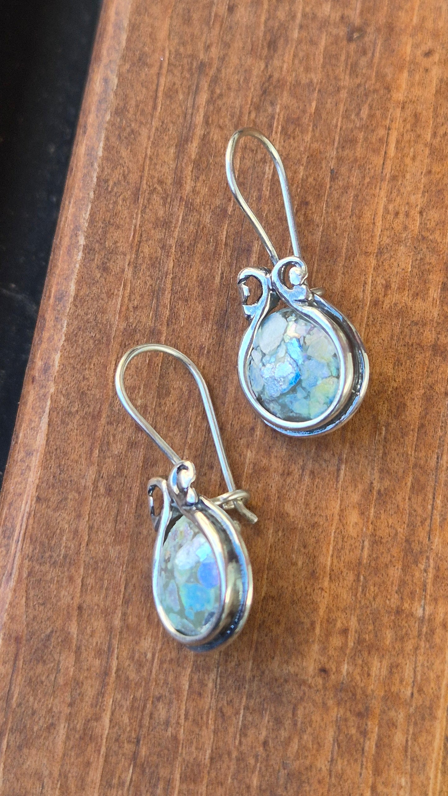 Bluenoemi earrings Roman glass jewelry earrings for woman