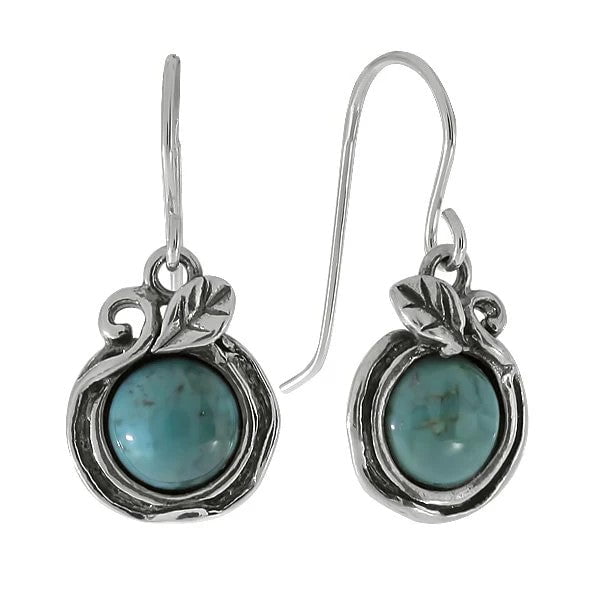Bluenoemi Earrings Sterling silver pomegranate earrings set Blue Opals