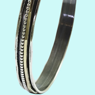 Bangle for woman / Stylish Israeli sterling silver and Gold bracelets - Bluenoemi