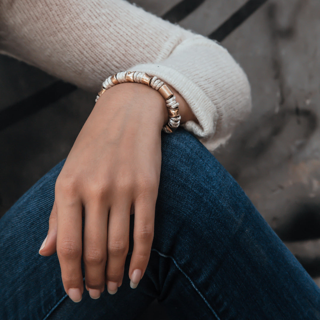 Silver and goldfilled bracelet Bluenoemi Jewelry