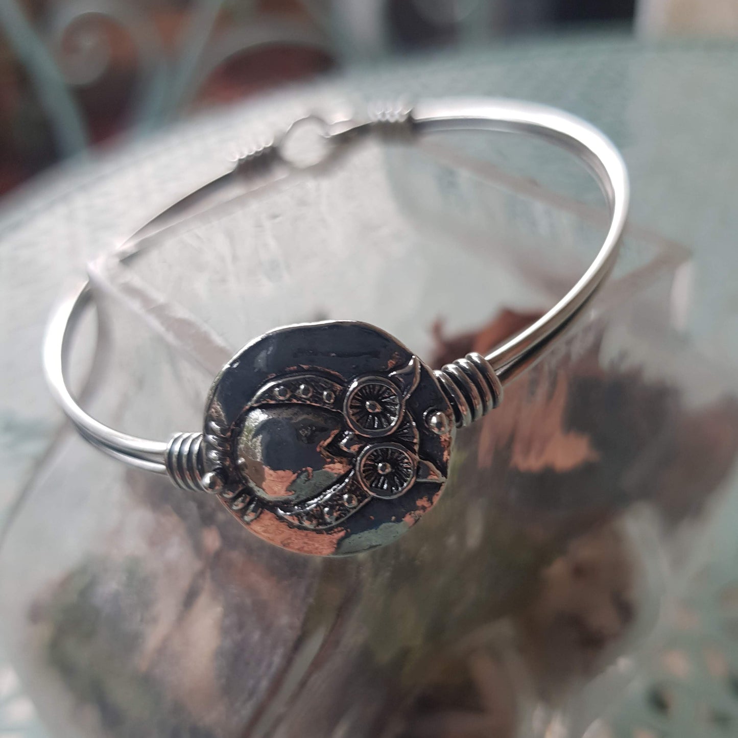 Bluenoemi Jewelry Bracelets silver Sterling silver bracelet for women, Owl Bracelet