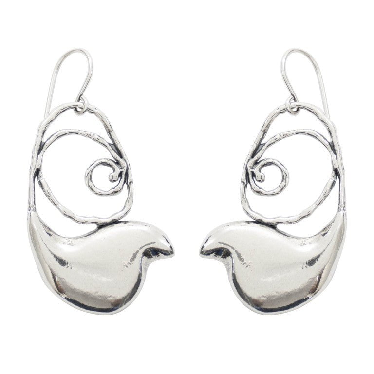 Bluenoemi Jewelry Earrings Bluenoemi Israeli jewelry silver earrings with a Dove