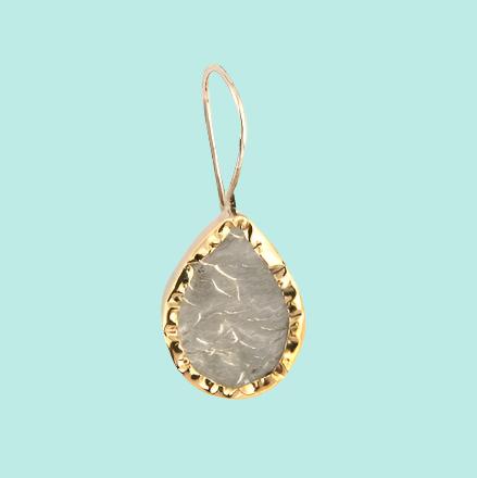 925 Silver and 9 K Gold earrings - Bluenoemi