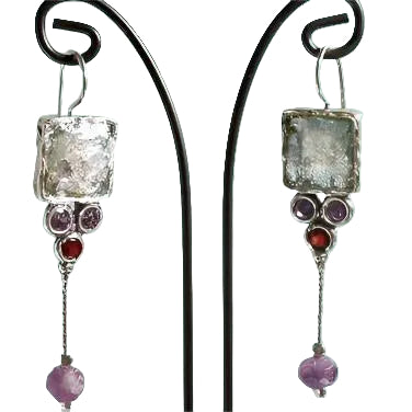 Roman glass earrings jewelry Designer Earrings for woman - Bluenoemi