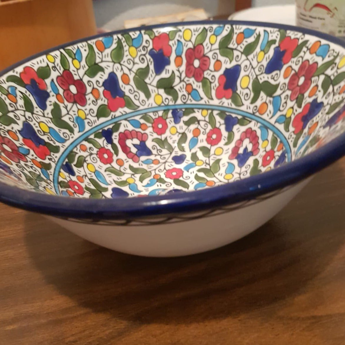 Bluenoemi Jewelry Home-Decor 14 / colourful Armenian Ceramic Bowl for serving or decoration. Armenian floral ceramic bowl."