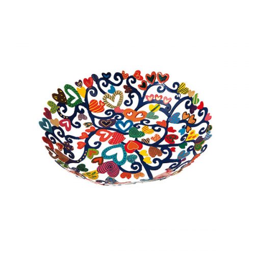 Bluenoemi Israeli Gifts Bowl Metal Laser Cut Hearts Small - Bluenoemi