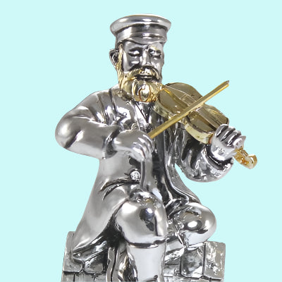 Bluenoemi Jewelry Home-Decor Fiddler on the Roof Figurine Musician Hassid Figurine. Kleizmers Jewish Gift.