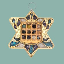 Bluenoemi Jewelry Home-Decor Star of David Israeli Gifts Hamsa Jewish Gifts Jerusalem View Home Blessing. Hoshen stones.