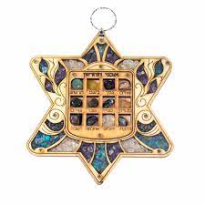 Bluenoemi Jewelry Home-Decor Star of David Israeli Gifts Hamsa Jewish Gifts Jerusalem View Home Blessing. Hoshen stones.