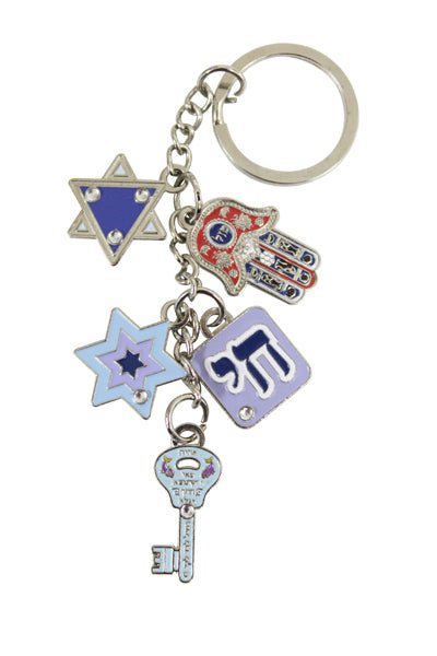 Key holder of Israel Bluenoemi Gifts with 5 amulets - Bluenoemi