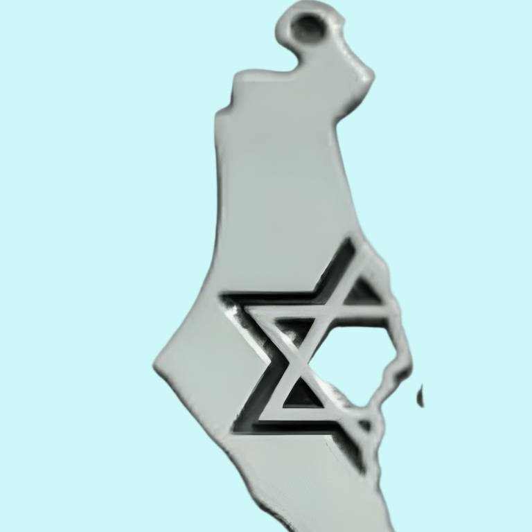 Map of Israel and the Star of David necklace - Bluenoemi