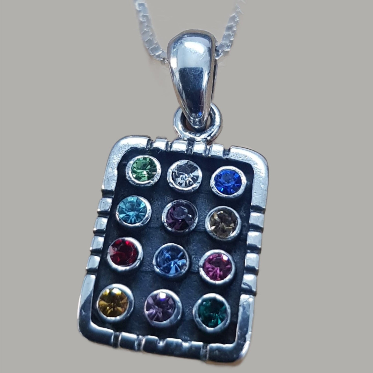 Bluenoemi Jewelry Necklaces & Pendants Hoshen Sterling Silver Necklace Israeli Jewish Gift.