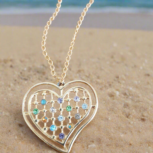 Necklace for women. Goldfilled pendant Heart Necklace for Woman/ Girl. - Bluenoemi