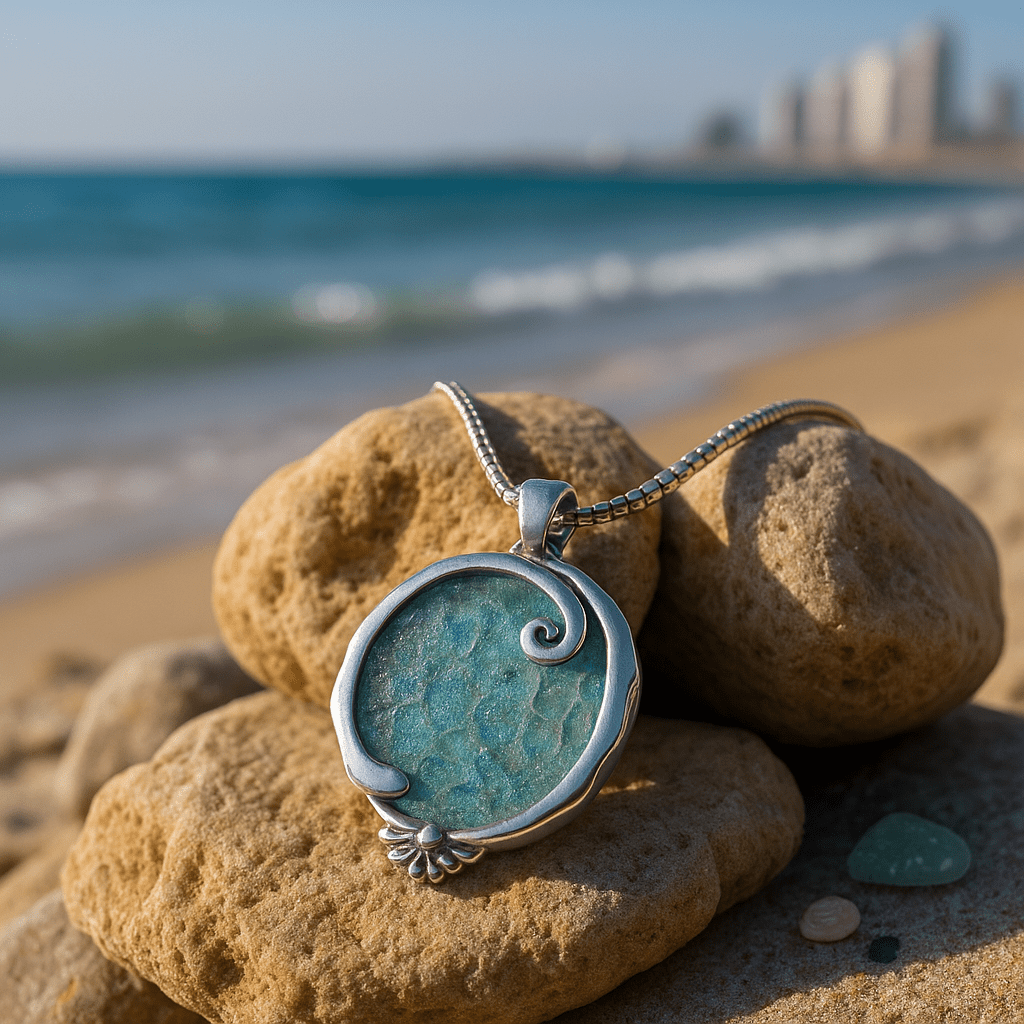 Bluenoemi Jewelry Necklaces Roman glass necklaces Loved jewelry necklace for woman.