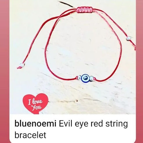 Kabbalah Red String Bracelet for Protection. Jewish Red Kabbalah Jewelry with Evil Eye. White