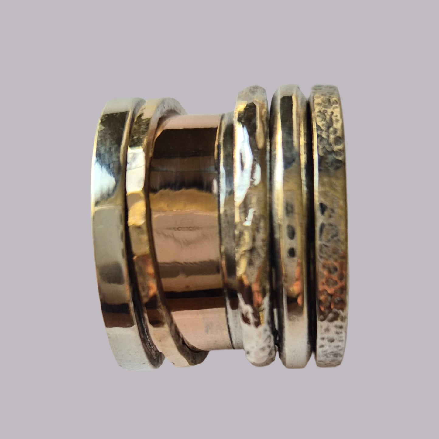 Bluenoemi Jewelry Rings Bluenoemi Spinner ring for man / for woman / Sterling Silver .925 gold 9 ct