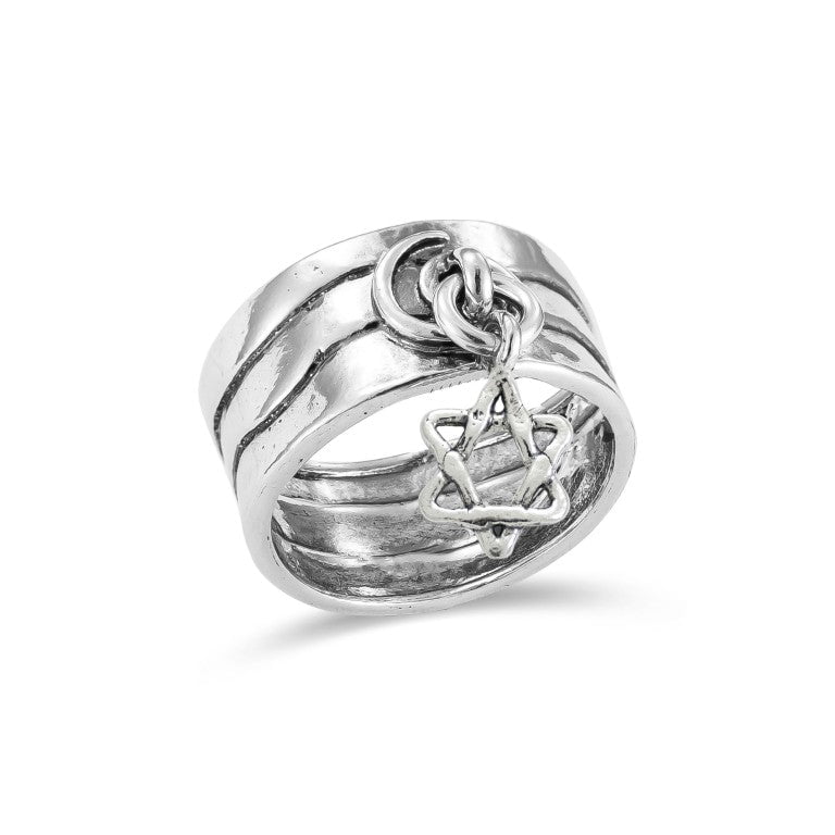 Bluenoemi Jewelry Rings Star of David charm sterling silver ring for woman.