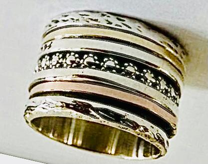Bluenoemi Jewelry Spinner Rings Fidget rings meditation rings, Israel designer bands Jewelry