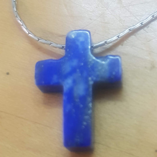Bluenoemi Necklaces silver Cross pendant jewelry, Sterling Silver Cross necklace, Christian necklace for woman Lapis Lazuli Cross