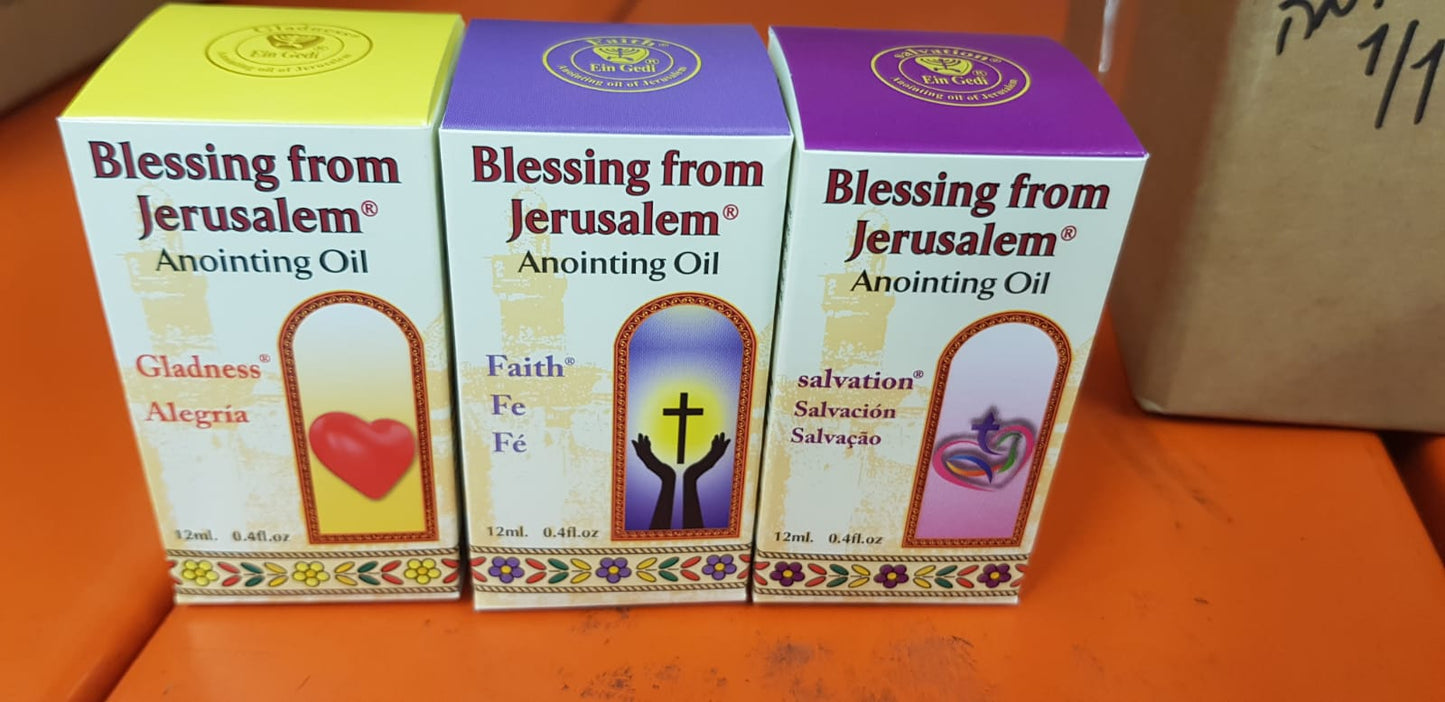 Gift from Israel Anointing Oil Salvation from the Land of the Bible 12 ml - 0.4 oz - Bluenoemi