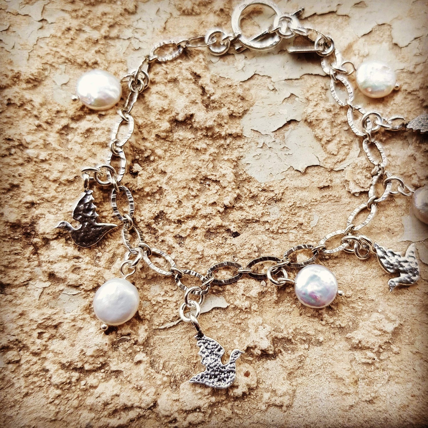 Bluenoemi Bracelets 19 cm / silver Bracelets,  Pearls bracelet,  Boho jewelry
