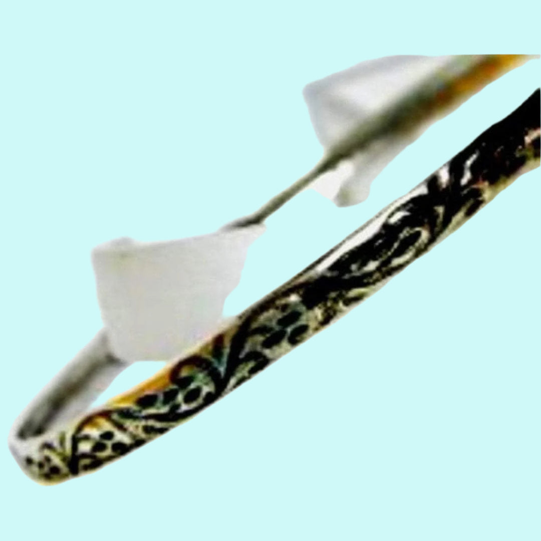 Silver Bangle, Sterling Silver Bracelets, bracelet for woman, Israeli bracelets , Boho jewelry - Bluenoemi