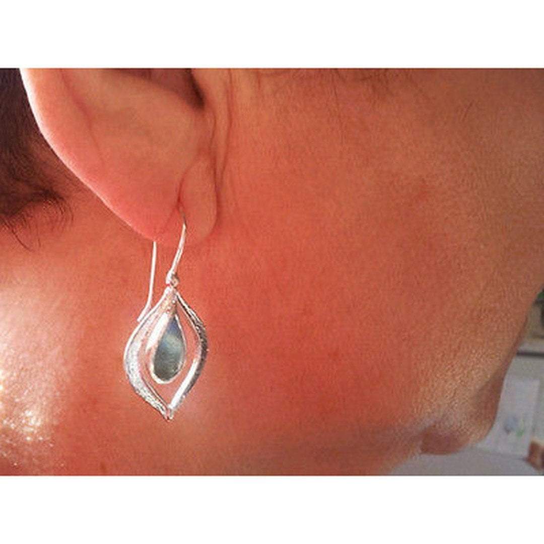 Roman glass earrings. Sterling silver earrings set with authentic Roman Glass - Bluenoemi