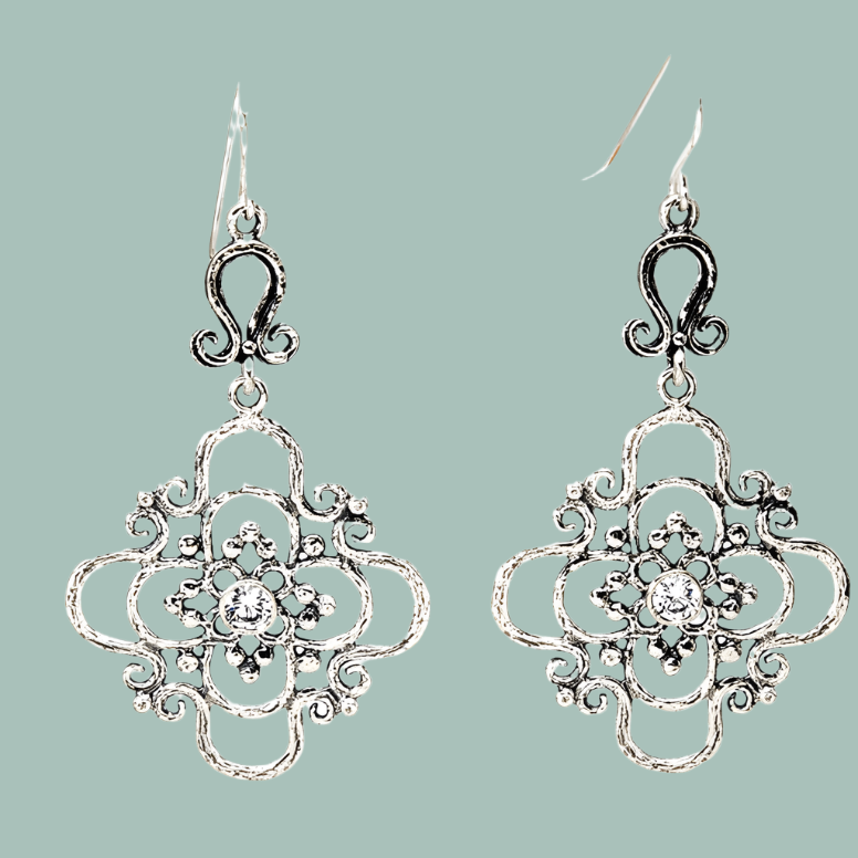 Bluenoemi Earrings Romantic Sterling silver earrings for women Bluenoemi set with zircons