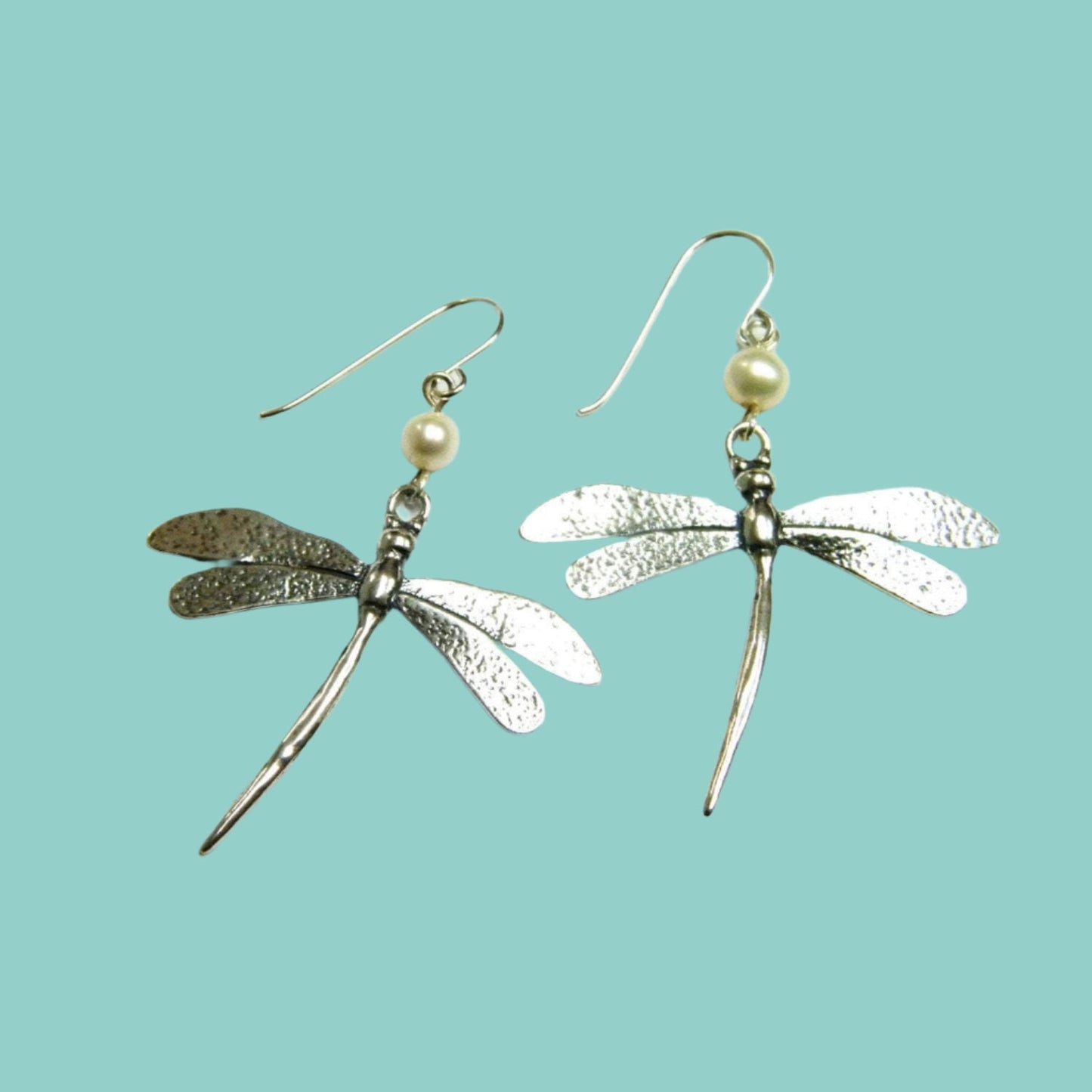 Bluenoemi pearl and silver earrings