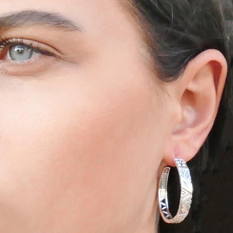 Bluenoemi Earrings silver Bluenoemi Israeli Jewelry Romantic Hoop Earrings