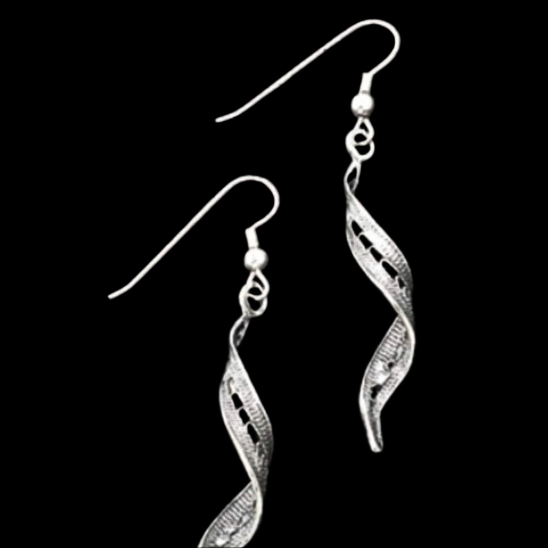 Earrings sterling silver 925 spiral design / earrings for woman - Bluenoemi