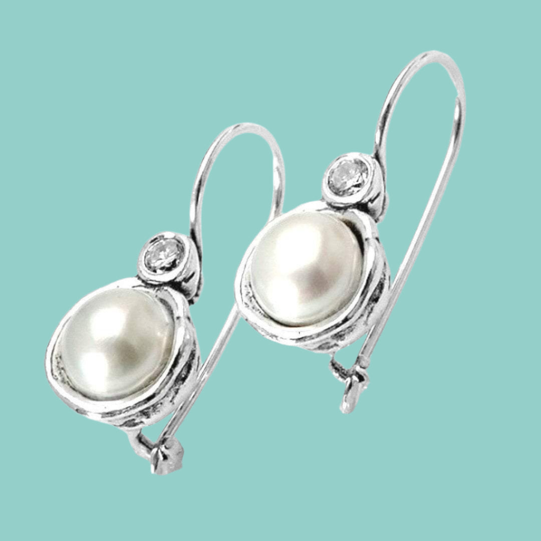 Bluenoemi Earrings Silver Silver earrings / pearls earrings for women / dangle earrings