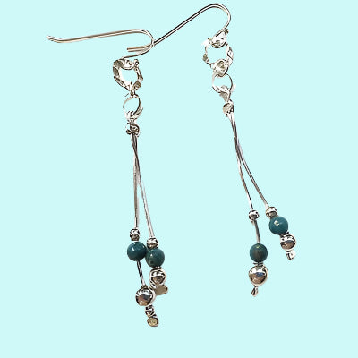 Sterling silver earrings 5 cm - Bluenoemi
