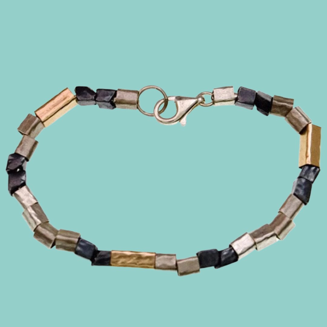 Bluenoemi Jewelry Bracelets Default Title / silver gold Silver Bracelet with goldfilled bracelets
