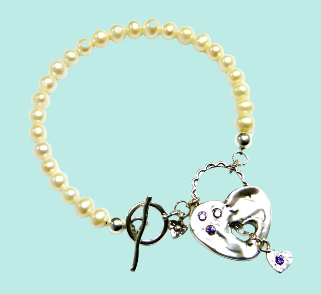 Pearls Bracelet, Sterling Silver Bracelets , Elegant Boho jewelry, Bluenoemi Jewelry - Bluenoemi