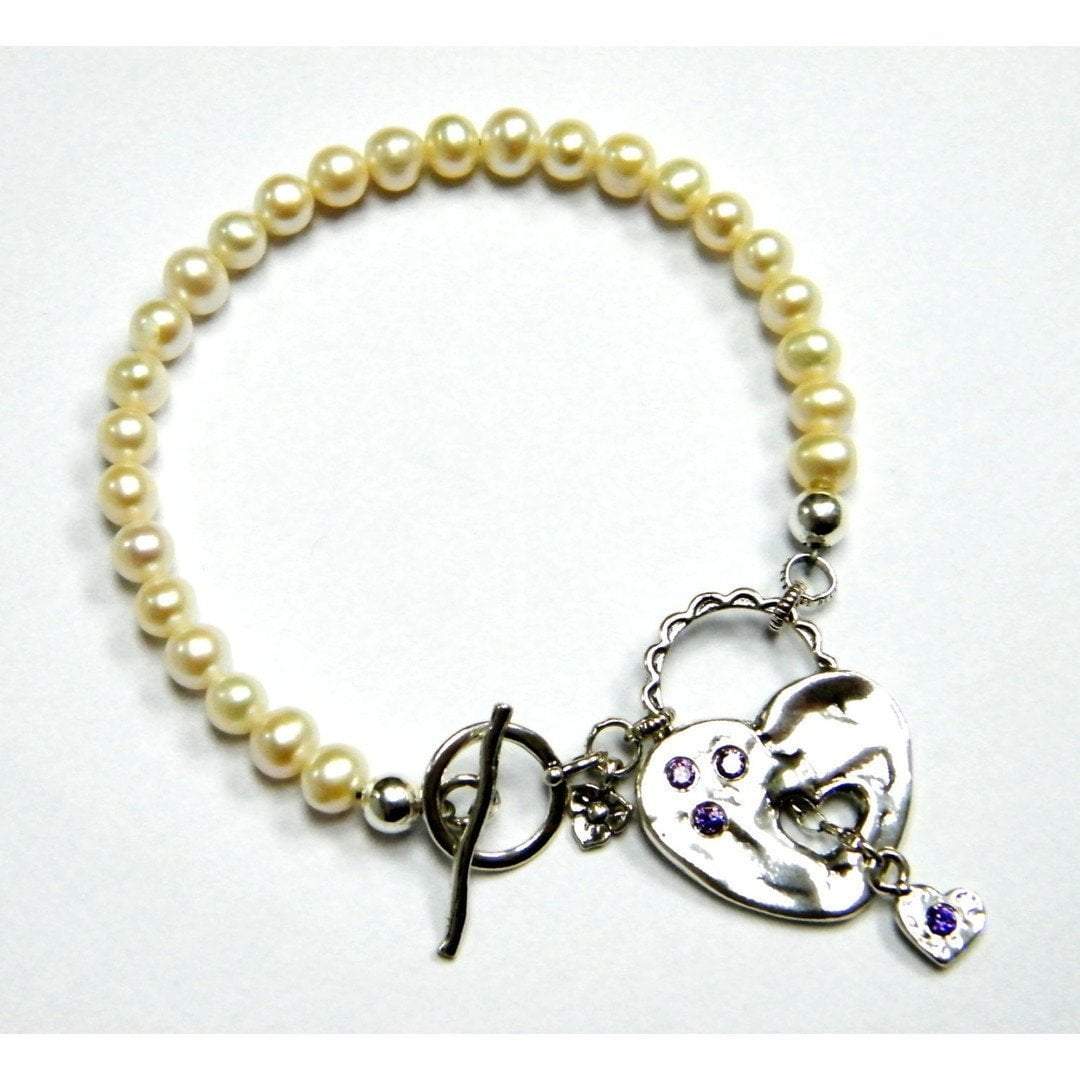 Bluenoemi Jewelry Bracelets Default Title / silver Pearls Bracelet, Sterling Silver Bracelets , Elegant Boho jewelry, Bluenoemi Jewelry