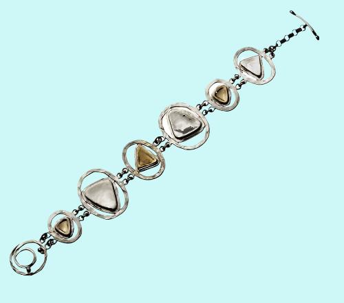 Bluenoemi Jewelry Bracelets silver-gold Silver and 9 carat bracelet