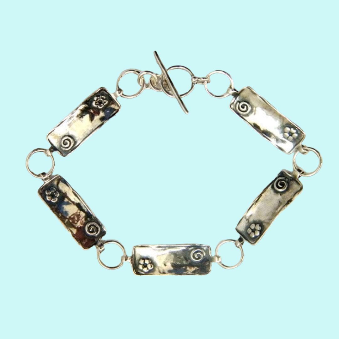Bluenoemi Jewelry Bracelets silver Silver Bracelets Israeli bracelets Flowers bracelet Boho jewelry