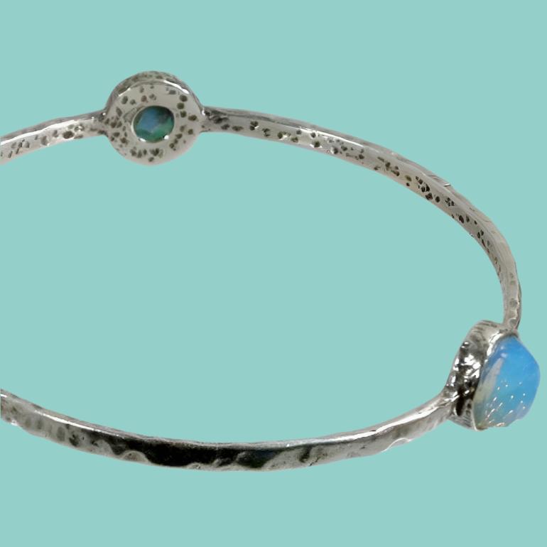 Designer silver bangles Sterling Silver Bangles, Silver Bracelet, Designer Gemstones / Roman Glass Bracelets for Woman, Bangle Bracelets, Silver Bangles