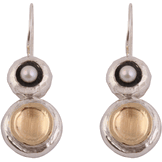 Bluenoemi Jewelry Earrings 925 silver & 9 ct gold earrings set pearls / silver gold Feminine delicate Sterling Silver and pearls earrings.
