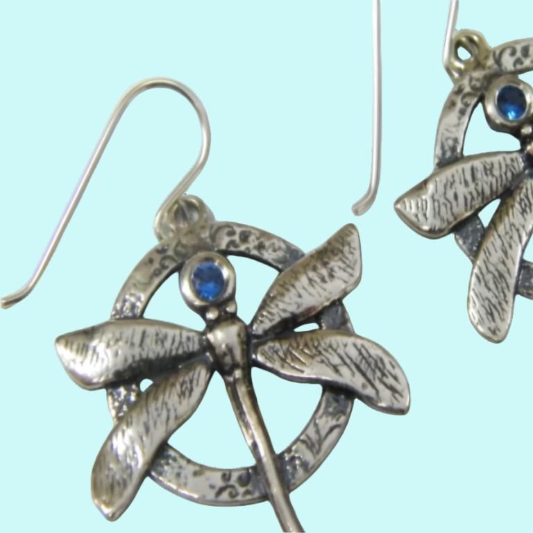 Bluenoemi Israeli Jewelry Dragonfly Feminine Earrings for Woman - Bluenoemi