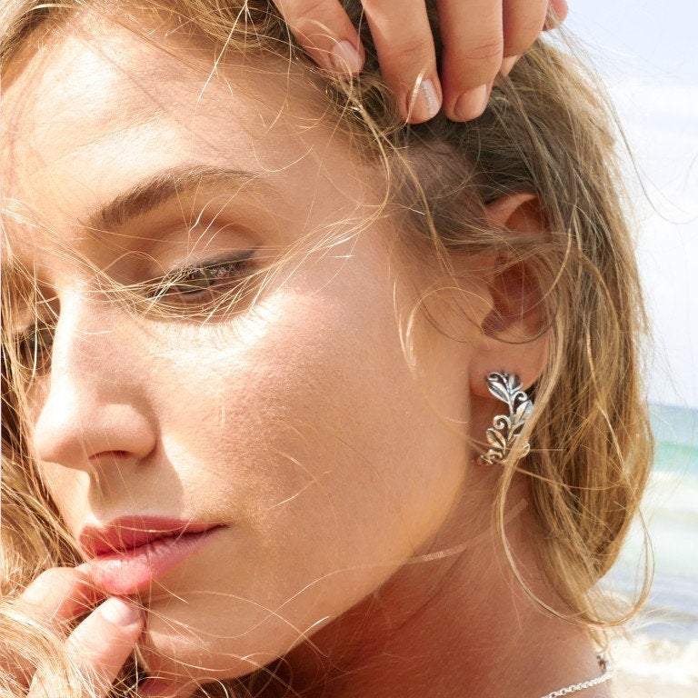 Silver earrings hoops small Bluenoemi Jewelry Earrings Delicate Nature