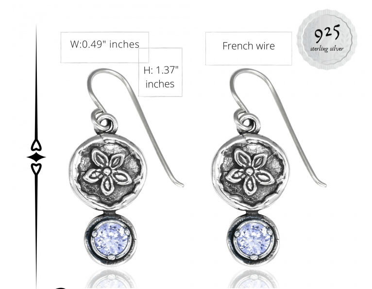 Bluenoemi Jewelry earrings Sterling Silver Earrings for Woman Bluenoemi Israeli Jewelry