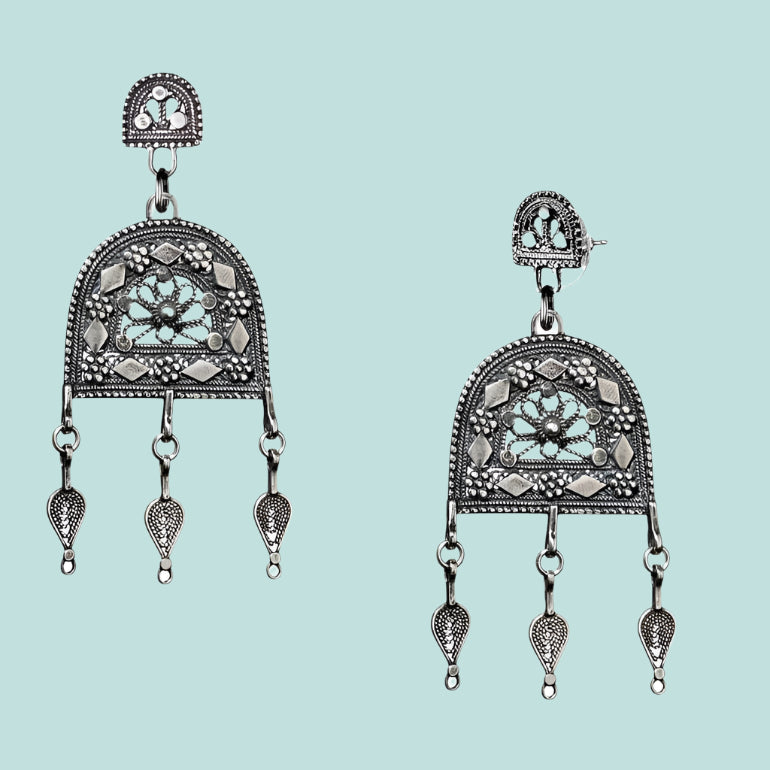 Bluenoemi Jewelry Earrings Sterling Silver Earrings for woman Israeli Ethnic jewelry