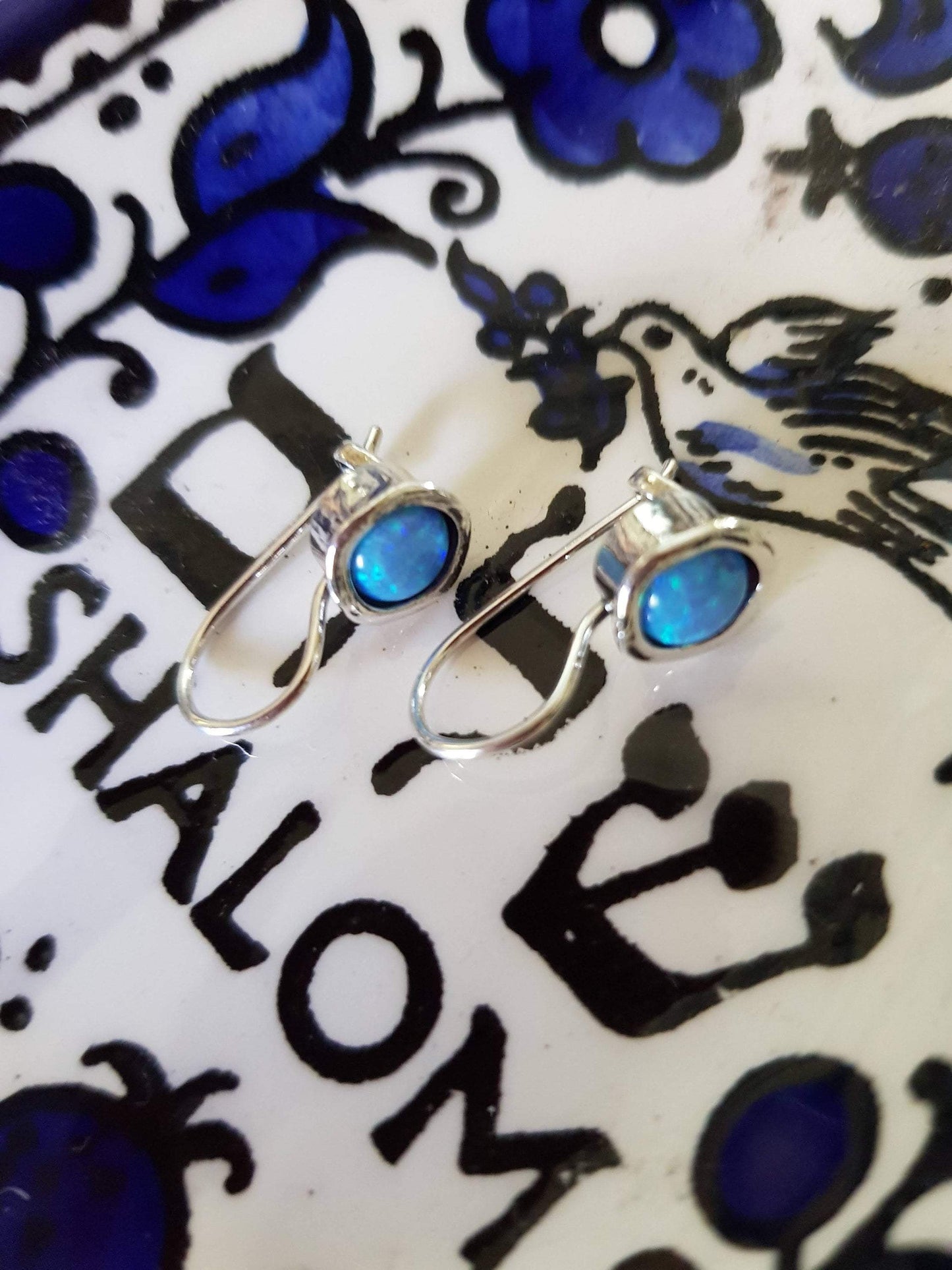 Bluenoemi Jewelry earrings Sterling Silver earrings, opal earrings, opal earrings for women, dangle earrings, Bluenoemi